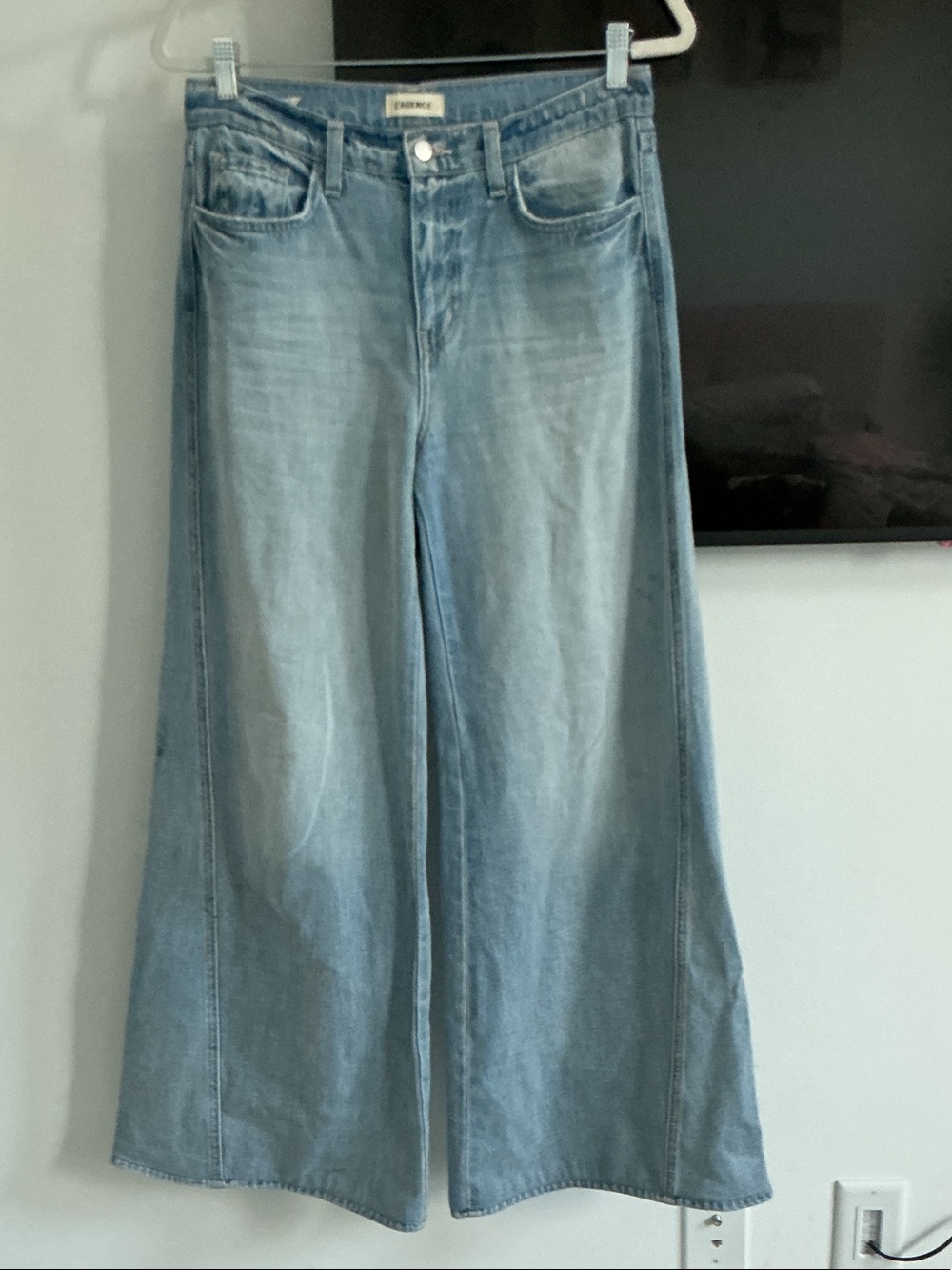 L'AGENCE Light Blue Wide-Leg Denim Jeans